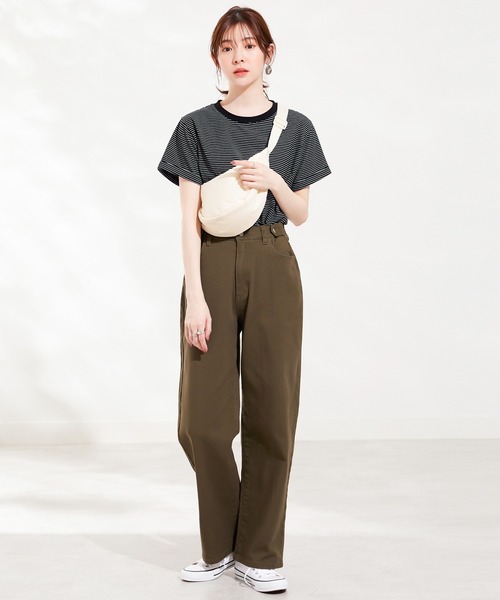 CHAN ME(チャンミ)の「細ボーダー半袖Tシャツ(Tシャツ/カットソー・レディース・ブラック/ホワイト・MEDIUM/LARGE/X-LARGE)」の20枚目の写真