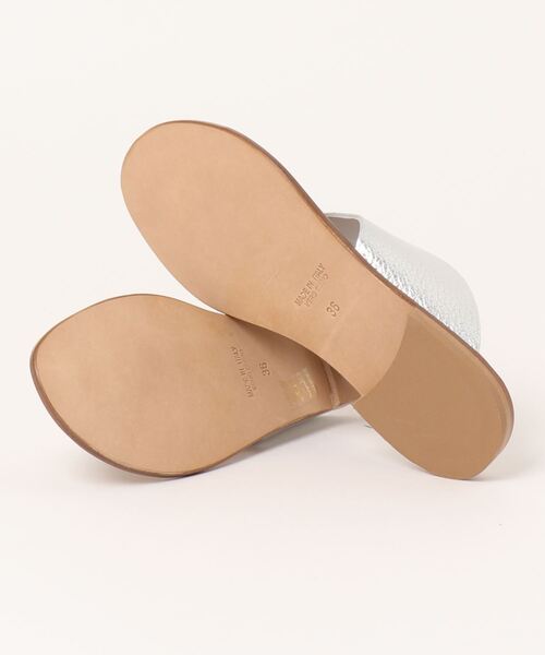 FABIO RUSCONI(ファビオルスコーニ)の「【FABIO RUSCONI/ファビオルスコーニ】ミュール フラット サムリング レザー サンダル(サンダル・レディース・ブラック/シルバー/プラチナム・36/37/38)」の5枚目の写真