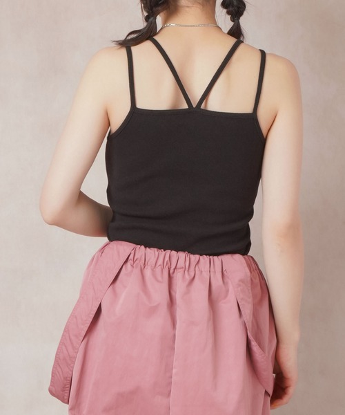 Lull（ルル）の「【Lull / ルル】リサイクルコットン カップ付きキャミソール（タンクトップ・レディース・ブラウン/ホワイト/ブラック/ブルー・ONESIZE）」の18枚目の写真