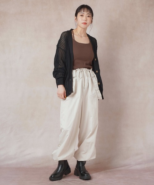 Lull（ルル）の「【Lull / ルル】リサイクルコットン カップ付きキャミソール（タンクトップ・レディース・ブラウン/ホワイト/ブラック/ブルー・ONESIZE）」の17枚目の写真