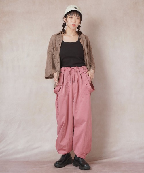 Lull（ルル）の「【Lull / ルル】リサイクルコットン カップ付きキャミソール（タンクトップ・レディース・ブラウン/ホワイト/ブラック/ブルー・ONESIZE）」の15枚目の写真