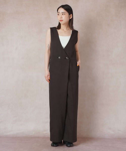 Lull（ルル）の「【Lull / ルル】リサイクルコットン カップ付きキャミソール（タンクトップ・レディース・ブラウン/ホワイト/ブラック/ブルー・ONESIZE）」の21枚目の写真