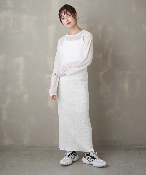 Lull（ルル）の「【Lull / ルル】リサイクルコットン カップ付きキャミソール（タンクトップ・レディース・ブラウン/ホワイト/ブラック/ブルー・ONESIZE）」の8枚目の写真