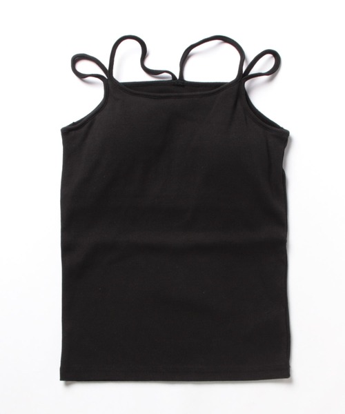 Lull（ルル）の「【Lull / ルル】リサイクルコットン カップ付きキャミソール（タンクトップ・レディース・ブラウン/ホワイト/ブラック/ブルー・ONESIZE）」の9枚目の写真