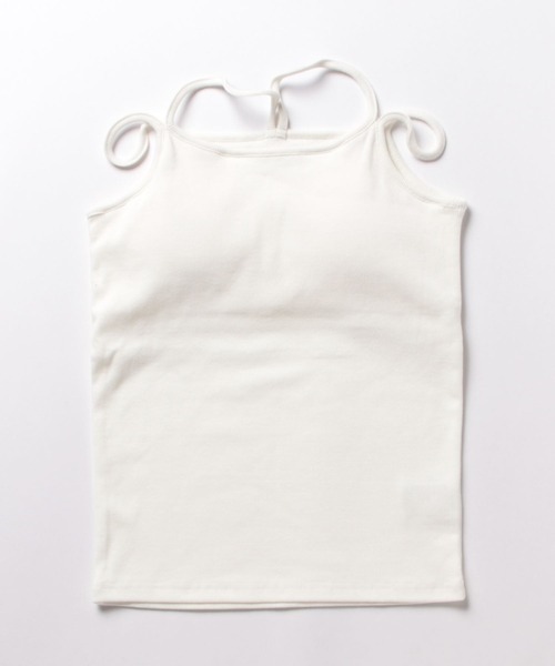 Lull（ルル）の「【Lull / ルル】リサイクルコットン カップ付きキャミソール（タンクトップ・レディース・ブラウン/ホワイト/ブラック/ブルー・ONESIZE）」の11枚目の写真