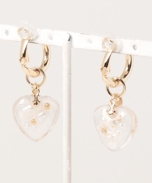 tone(トーン)の「【Souhaiter】bubble pearl heartイヤリング(MA)(イヤリング・レディース・クリア・FREE)」の7枚目の写真