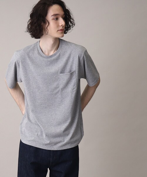 THE SHOP TK （ザ ショップ ティーケー ）の「◆【リサイクル原料使ったサスティナブル素材】サーキュラーメランジTシャツ（Tシャツ/カットソー・メンズ・ライトグレー/ライトグリーン/ブラック/ネイビー・01/02/03）」の15枚目の写真