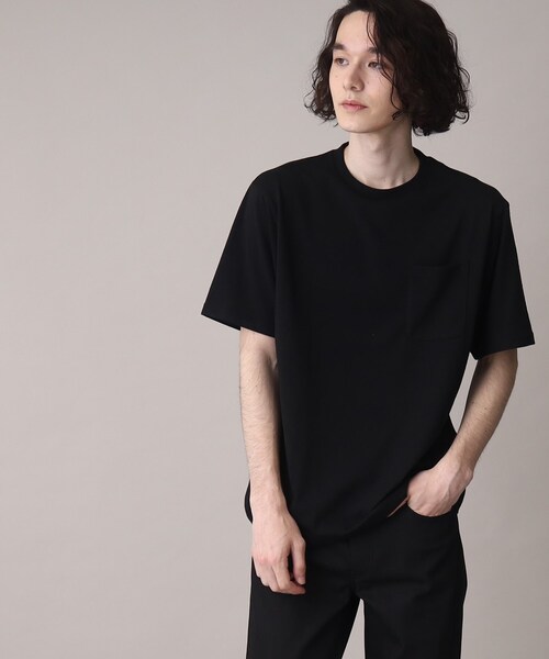 THE SHOP TK （ザ ショップ ティーケー ）の「◆【リサイクル原料使ったサスティナブル素材】サーキュラーメランジTシャツ（Tシャツ/カットソー・メンズ・ライトグレー/ライトグリーン/ブラック/ネイビー・01/02/03）」の18枚目の写真