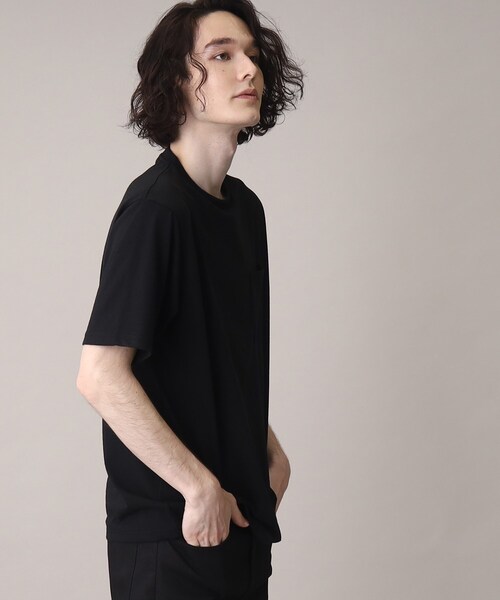 THE SHOP TK （ザ ショップ ティーケー ）の「◆【リサイクル原料使ったサスティナブル素材】サーキュラーメランジTシャツ（Tシャツ/カットソー・メンズ・ライトグレー/ライトグリーン/ブラック/ネイビー・01/02/03）」の19枚目の写真