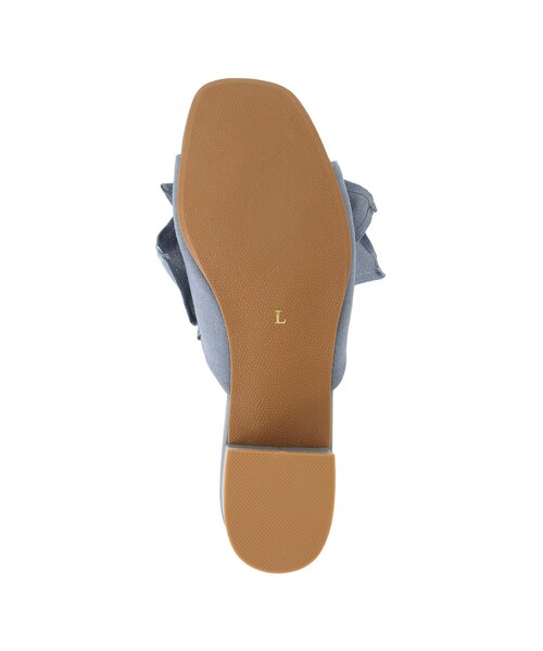 grove（グローブ）の「◆フリルディティールがレディライクなミュールサンダル（サンダル・レディース・ブラック/オフホワイト/ブルー・35/45）」の13枚目の写真