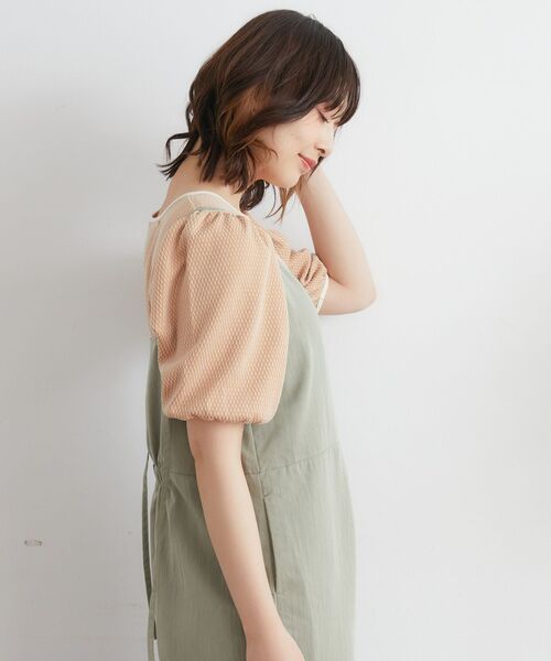 RETRO GIRL(レトロガール)の「ジャガードパフ袖Tee(Tシャツ/カットソー・レディース・オレンジ/イエロー/ブルー・FREE)」の13枚目の写真