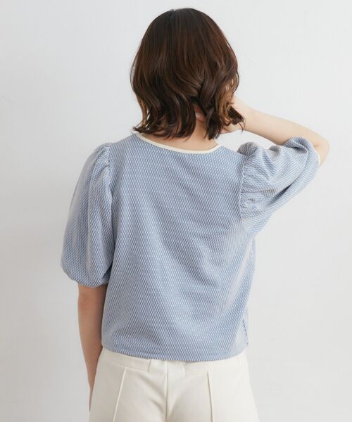 RETRO GIRL(レトロガール)の「ジャガードパフ袖Tee(Tシャツ/カットソー・レディース・オレンジ/イエロー/ブルー・FREE)」の21枚目の写真