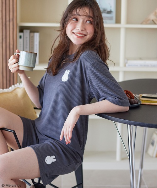 Miffy( ミッフィー)の「【miffy/ミッフィー】パイルリブショートパンツ/ルームウェア(上下別売り)(ルームウェア/パジャマ・レディース・アイボリー/グレー/ネイビー/ホワイト系その他/グレー系その他・LL/M/L)」の10枚目の写真