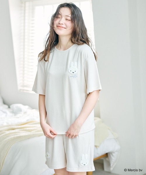 Miffy（ ミッフィー）の「【miffy/ミッフィー】パイルリブショートパンツ/ルームウェア（上下別売り）（ルームウェア/パジャマ・レディース・アイボリー/グレー/ネイビー/ホワイト系その他/グレー系その他・LL/M/L）」の16枚目の写真