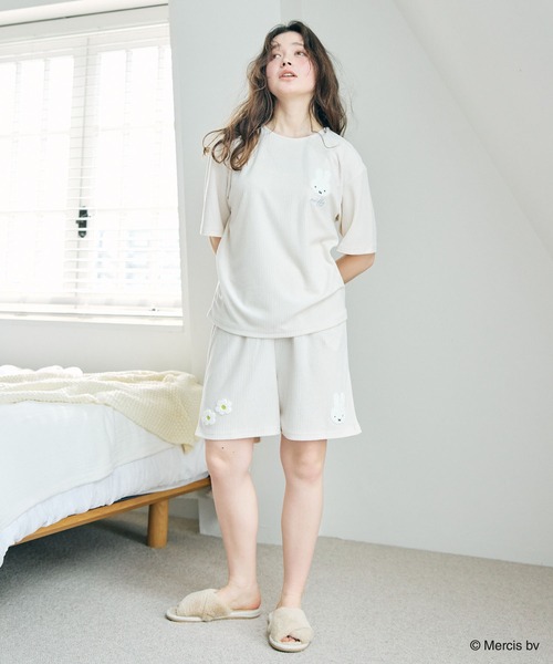 Miffy（ ミッフィー）の「【miffy/ミッフィー】パイルリブショートパンツ/ルームウェア（上下別売り）（ルームウェア/パジャマ・レディース・アイボリー/グレー/ネイビー/ホワイト系その他/グレー系その他・LL/M/L）」の14枚目の写真