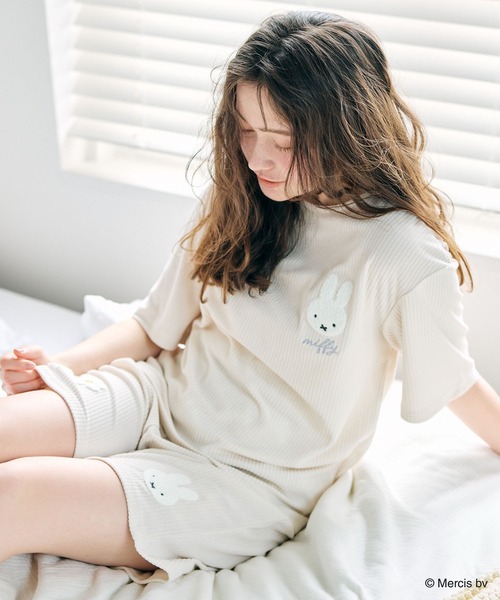 Miffy（ ミッフィー）の「【miffy/ミッフィー】パイルリブショートパンツ/ルームウェア（上下別売り）（ルームウェア/パジャマ・レディース・アイボリー/グレー/ネイビー/ホワイト系その他/グレー系その他・LL/M/L）」の19枚目の写真