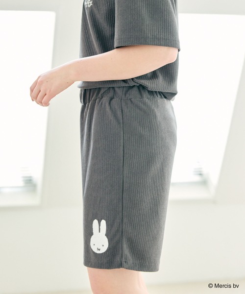 Miffy（ ミッフィー）の「【miffy/ミッフィー】パイルリブショートパンツ/ルームウェア（上下別売り）（ルームウェア/パジャマ・レディース・アイボリー/グレー/ネイビー/ホワイト系その他/グレー系その他・LL/M/L）」の9枚目の写真