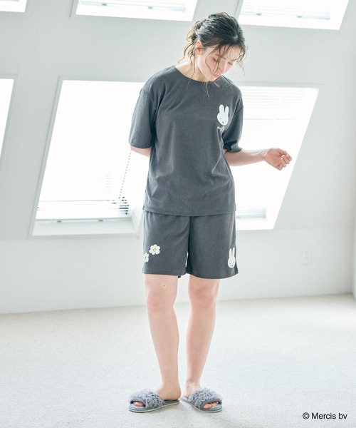 Miffy（ ミッフィー）の「【miffy/ミッフィー】パイルリブショートパンツ/ルームウェア（上下別売り）（ルームウェア/パジャマ・レディース・アイボリー/グレー/ネイビー/ホワイト系その他/グレー系その他・LL/M/L）」の10枚目の写真