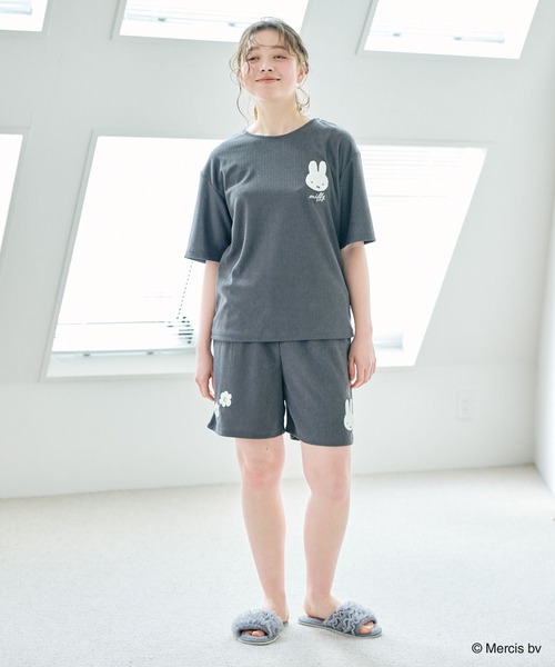 Miffy（ ミッフィー）の「【miffy/ミッフィー】パイルリブショートパンツ/ルームウェア（上下別売り）（ルームウェア/パジャマ・レディース・アイボリー/グレー/ネイビー/ホワイト系その他/グレー系その他・LL/M/L）」の22枚目の写真