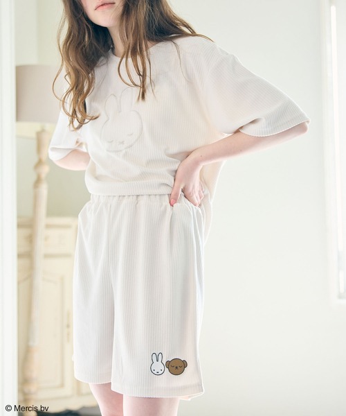 Miffy( ミッフィー)の「【miffy/ミッフィー】パイルリブショートパンツ/ルームウェア(上下別売り)(ルームウェア/パジャマ・レディース・アイボリー/グレー/ネイビー/ホワイト系その他/グレー系その他・LL/M/L)」の15枚目の写真