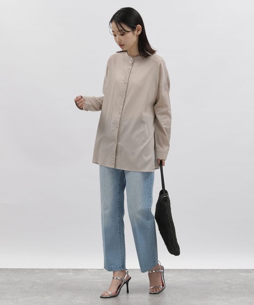 LAKOLE（ラコレ）の「ノーカラーシアーシャツ / 704713（シャツ