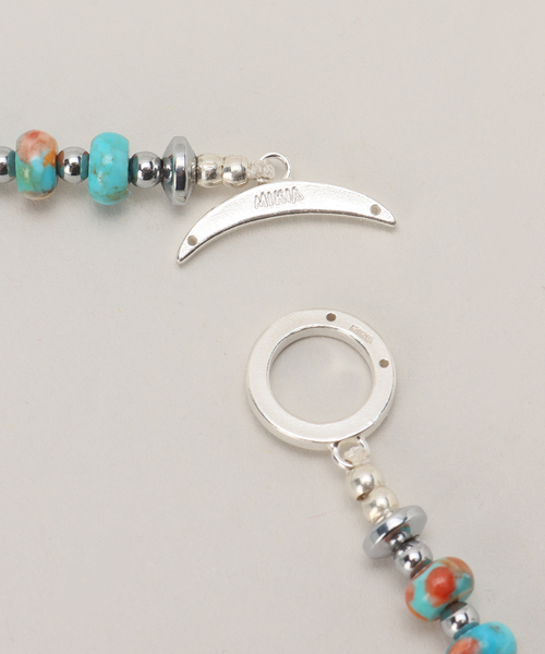 mikia（ミキア）の「【mikia/ミキア】 turquoise red shell  hematite necklace（ネックレス・レディース・その他11・FREE）」の4枚目の写真