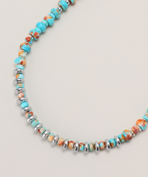mikia（ミキア）の「【mikia/ミキア】 turquoise red shell  hematite necklace（ネックレス・レディース・その他11・FREE）」の9枚目の写真