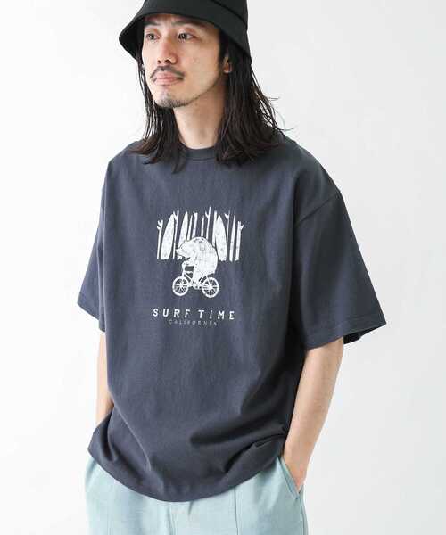 URBAN RESEARCH Sonny Label（アーバンリサーチサニーレーベル）の「ベアーモチーフグラフィックTシャツ（Tシャツ/カットソー・メンズ・レッド/チャコールグレー/オフホワイト・LARGE/MEDIUM）」の3枚目の写真