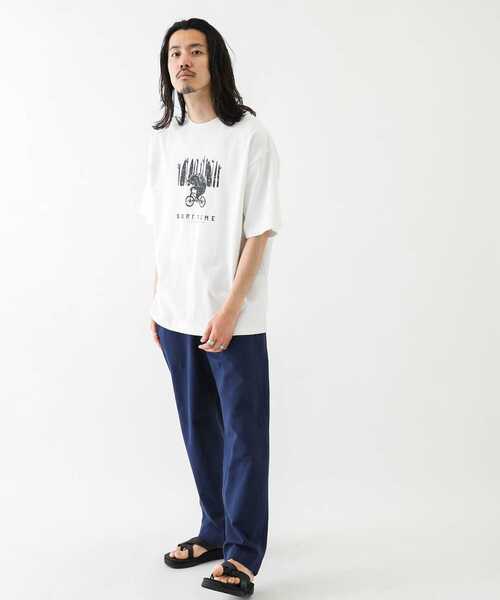 URBAN RESEARCH Sonny Label（アーバンリサーチサニーレーベル）の「ベアーモチーフグラフィックTシャツ（Tシャツ/カットソー・メンズ・レッド/チャコールグレー/オフホワイト・LARGE/MEDIUM）」の9枚目の写真