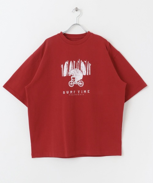 URBAN RESEARCH Sonny Label（アーバンリサーチサニーレーベル）の「ベアーモチーフグラフィックTシャツ（Tシャツ/カットソー・メンズ・レッド/チャコールグレー/オフホワイト・LARGE/MEDIUM）」の15枚目の写真