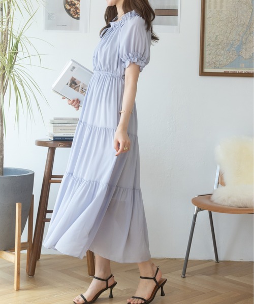 Ada.（エイダ）の「2WAYオフショルティアードシフォンワンピース（ワンピース・レディース・ブルー系その他/ピンク/ブラック/オフホワイト/ライトグリーン・FREE）」の19枚目の写真