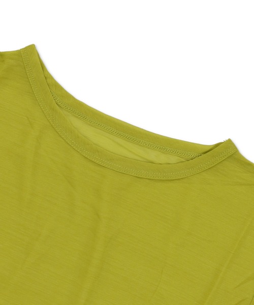 Lull(ルル)の「【Lull / ルル】新色登場!大人気シンプルシンプルシアーカットソー(Tシャツ/カットソー・レディース・ブラック/ホワイト/グリーン系その他/ブルー・ONESIZE)」の10枚目の写真