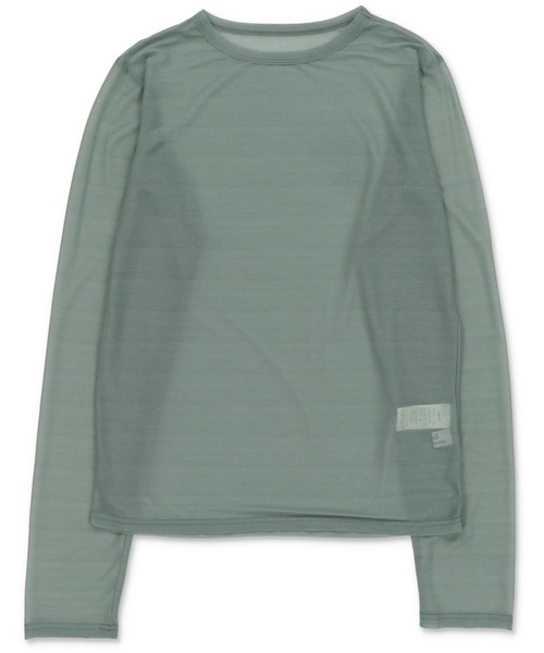 Lull(ルル)の「【Lull / ルル】新色登場!大人気シンプルシンプルシアーカットソー(Tシャツ/カットソー・レディース・ブラック/ホワイト/グリーン系その他/ブルー・ONESIZE)」の17枚目の写真