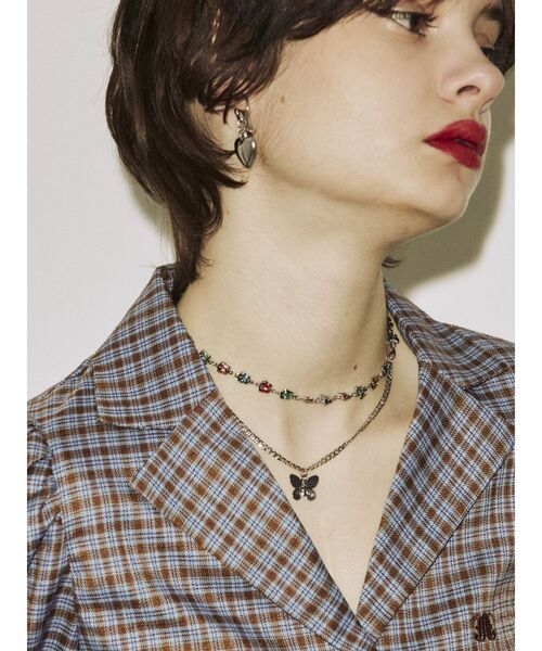 jouetie（ジュエティ）の「カラーバタフライダブルネックレス（ネックレス・レディース・シルバー/ゴールド・FREE）」の3枚目の写真