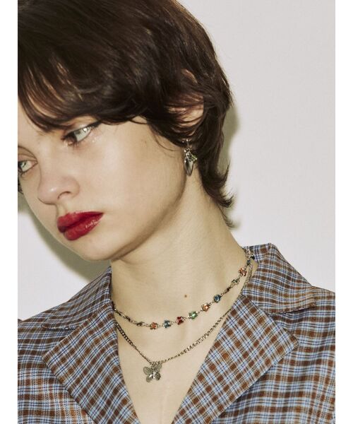 jouetie（ジュエティ）の「カラーバタフライダブルネックレス（ネックレス・レディース・シルバー/ゴールド・FREE）」の9枚目の写真