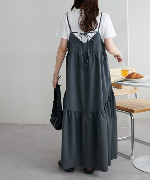 セール】《新色追加》【WEB限定】ラウンドティアードキャミワンピース