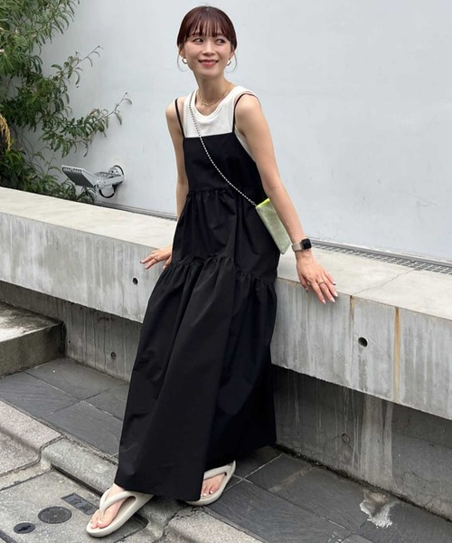 セール】《新色追加》【WEB限定】ラウンドティアードキャミワンピース