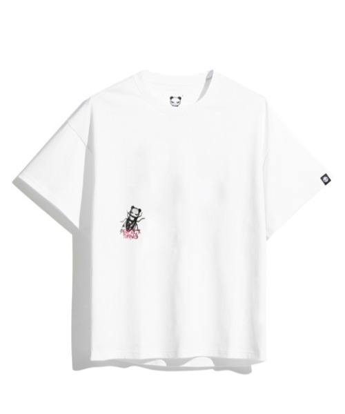 HIPANDA(ハイパンダ)の「HIPANDA ハイパンダ メンズ フライ プリント Tシャツ(Tシャツ/カットソー・メンズ・ブラウン/ホワイト・SMALL/MEDIUM/LARGE/X-LARGE/XX-LARGE)」の2枚目の写真