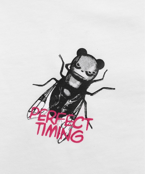 HIPANDA(ハイパンダ)の「HIPANDA ハイパンダ メンズ フライ プリント Tシャツ(Tシャツ/カットソー・メンズ・ブラウン/ホワイト・SMALL/MEDIUM/LARGE/X-LARGE/XX-LARGE)」の4枚目の写真