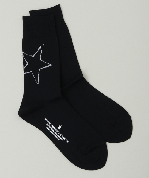CONVERSE TOKYO（コンバーストウキョウ）の「BIG STAR★ PAINT SOX（ソックス/靴下・レディース・ホワイト/ブラック/ピンク/ブルー・3/1）」の3枚目の写真