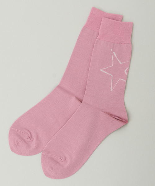 CONVERSE TOKYO（コンバーストウキョウ）の「BIG STAR★ PAINT SOX（ソックス/靴下・レディース・ホワイト/ブラック/ピンク/ブルー・3/1）」の9枚目の写真