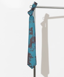 Quit Running | とろみネクタイ 猫 総柄 デザイン(ネクタイ)