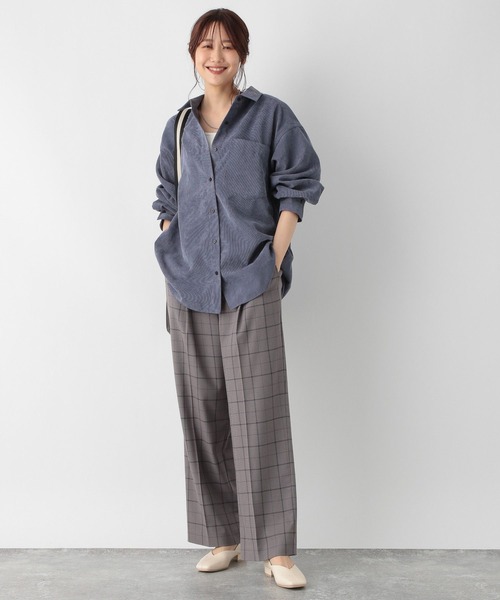 GLOBAL WORK（グローバルワーク）の「イージーケアコーデュロイシャツ/906655（シャツ/ブラウス・レディース・アイボリー/ピンク系その他/ブルー/モカ・FREE）」の18枚目の写真