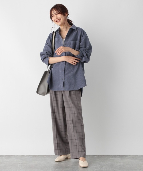 GLOBAL WORK（グローバルワーク）の「イージーケアコーデュロイシャツ/906655（シャツ/ブラウス・レディース・アイボリー/ピンク系その他/ブルー/モカ・FREE）」の20枚目の写真