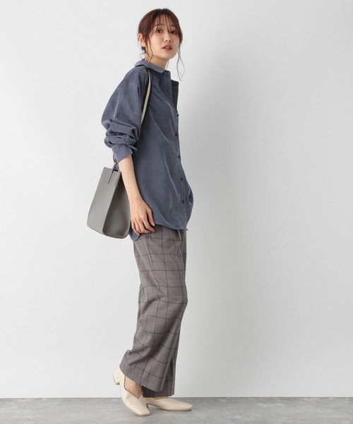 GLOBAL WORK（グローバルワーク）の「イージーケアコーデュロイシャツ/906655（シャツ/ブラウス・レディース・アイボリー/ピンク系その他/ブルー/モカ・FREE）」の21枚目の写真