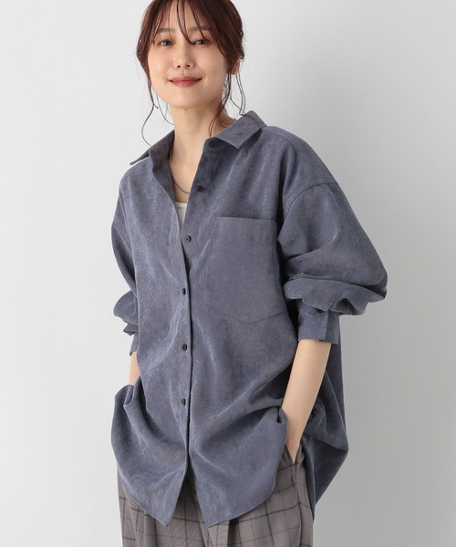 GLOBAL WORK（グローバルワーク）の「イージーケアコーデュロイシャツ/906655（シャツ/ブラウス・レディース・アイボリー/ピンク系その他/ブルー/モカ・FREE）」の22枚目の写真