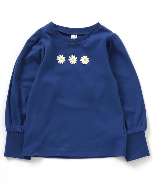 apres les cours(アプレレクール)の「【WEB限定】さくらんぼ・デイジーモチーフパワショルTシャツ(Tシャツ/カットソー・キッズ・チャコール/ラベンダー/アイボリー/ブルー・80/110/90/100/120/140/130)」の16枚目の写真