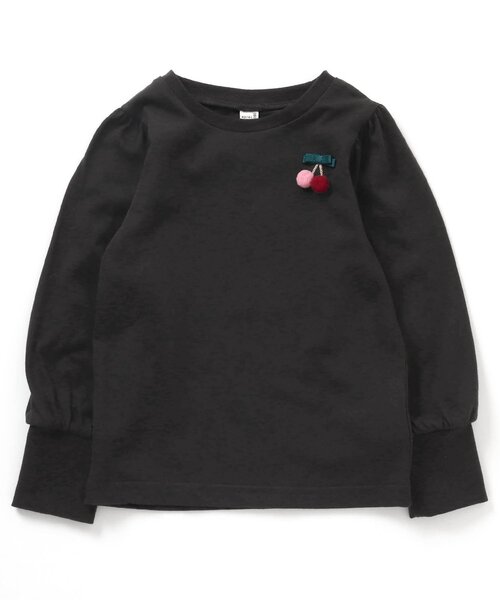 apres les cours(アプレレクール)の「【WEB限定】さくらんぼ・デイジーモチーフパワショルTシャツ(Tシャツ/カットソー・キッズ・チャコール/ラベンダー/アイボリー/ブルー・80/110/90/100/120/140/130)」の12枚目の写真