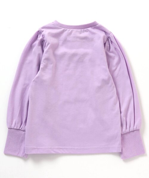 apres les cours(アプレレクール)の「【WEB限定】さくらんぼ・デイジーモチーフパワショルTシャツ(Tシャツ/カットソー・キッズ・チャコール/ラベンダー/アイボリー/ブルー・80/110/90/100/120/140/130)」の6枚目の写真