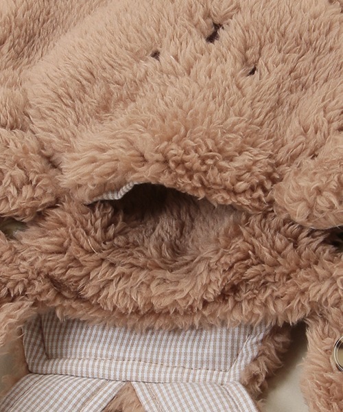 sense of wonder（センスオブワンダー）の「ボアサロペット（サロペット/オーバーオール・キッズ・キナリ/モカ・70-80cm/80-90cm）」の8枚目の写真